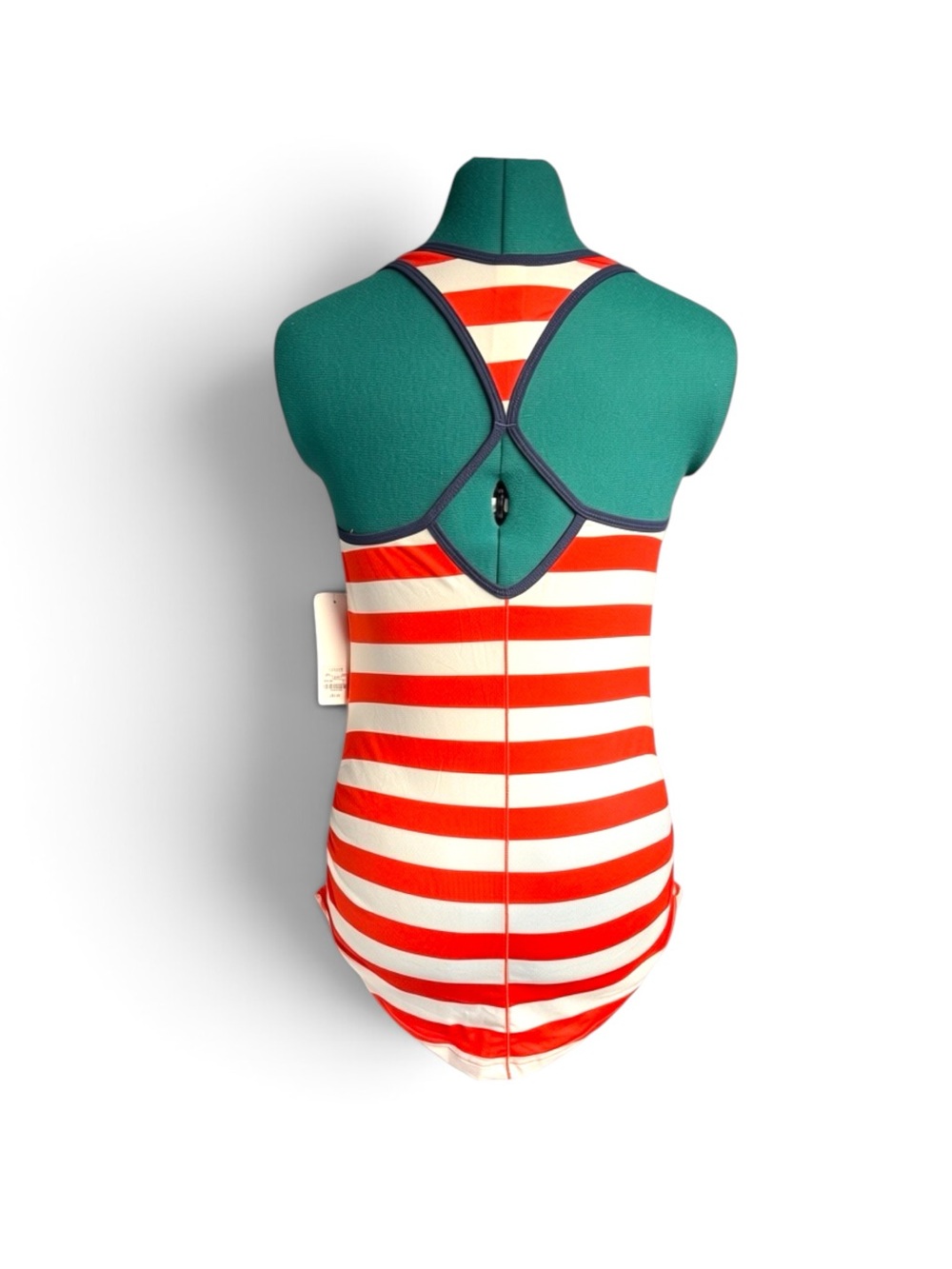New Balance New Balance x J. Crew Orange White Striped Tank with Navy - Picture 2 of 9
